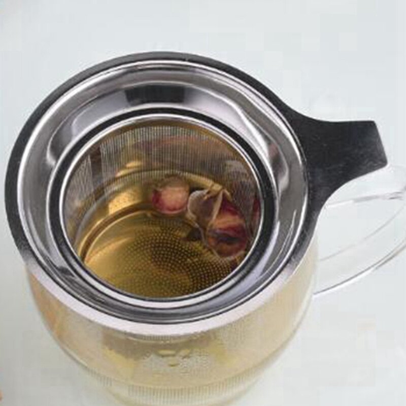 3X jaring baja tahan karat dapat digunakan kembali saringan teh teh teko teh daun teh Spice Filter perlengkapan minum aksesoris dapur