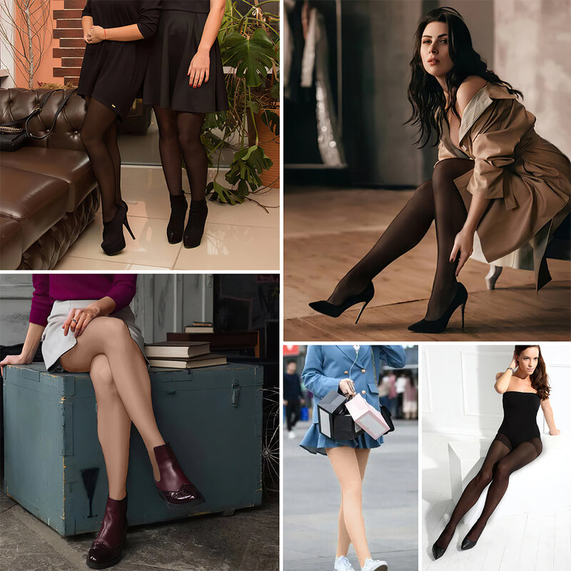 Pantimedias con pies de Color sólido para mujer, medias irrompibles resistentes a las roturas, medias elásticas de cintura alta sexys