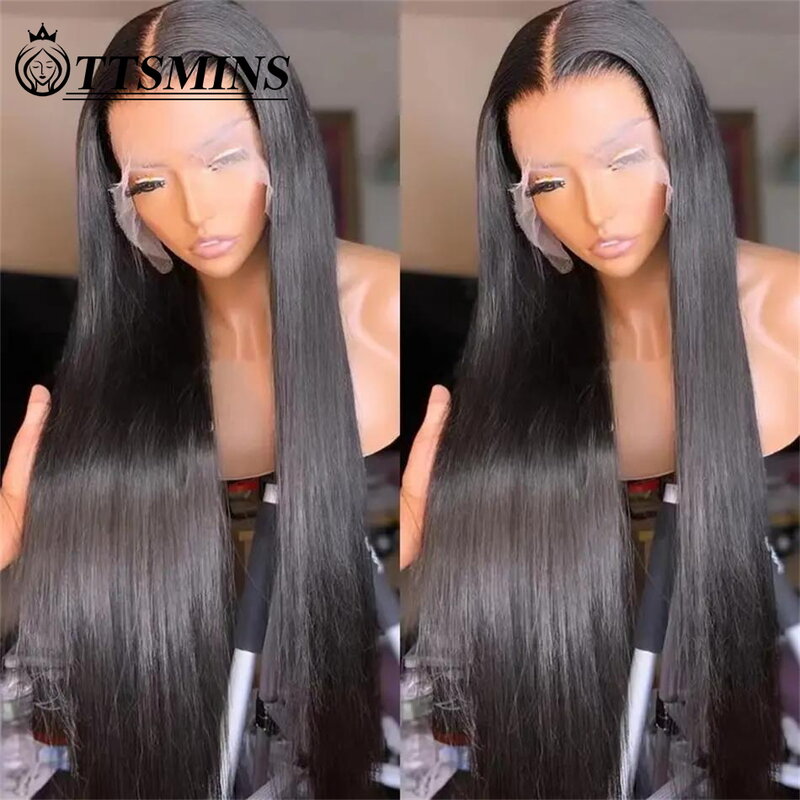 Perruque Lace Front Wig Remy brésilienne lisse-Sophia, cheveux naturels, 13x6, 13x4, pre-cut, avec nœuds colorés