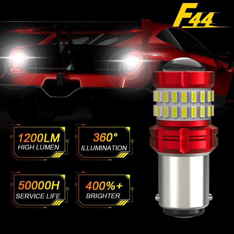 Luz de freio reversa super brilhante LED carro, lâmpada de circulação diurna, Canbus, 1157 P21W, 4W, BAZ15D, P21W, 5W, BAY15D, BAW15D, PR21W, 5W, 2Pcs