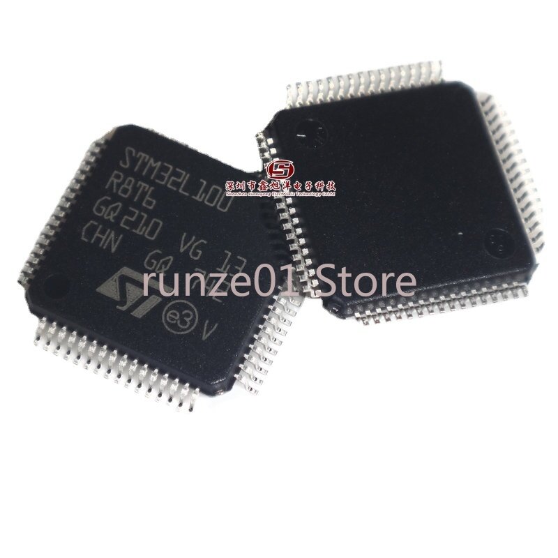 MCU Memória Flash Microcontrolador, Estoque Importado, STM32L100R8T6, LQFP-64, 32MHz, 64KB
