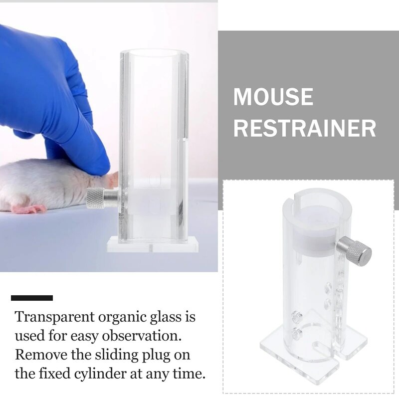 Aksesori tikus pengekang Mouse tabung tetap, alat memperbaiki transparan penahan Mouse untuk 25-50g Gram MIK
