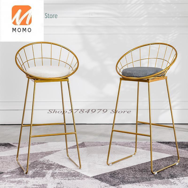 Bar Stoel Nordic Moderne Eenvoudige Bar Hoge Voet Mode Creatieve Thuis Kruk Kleding Winkel Foto Netto Rode Stoel