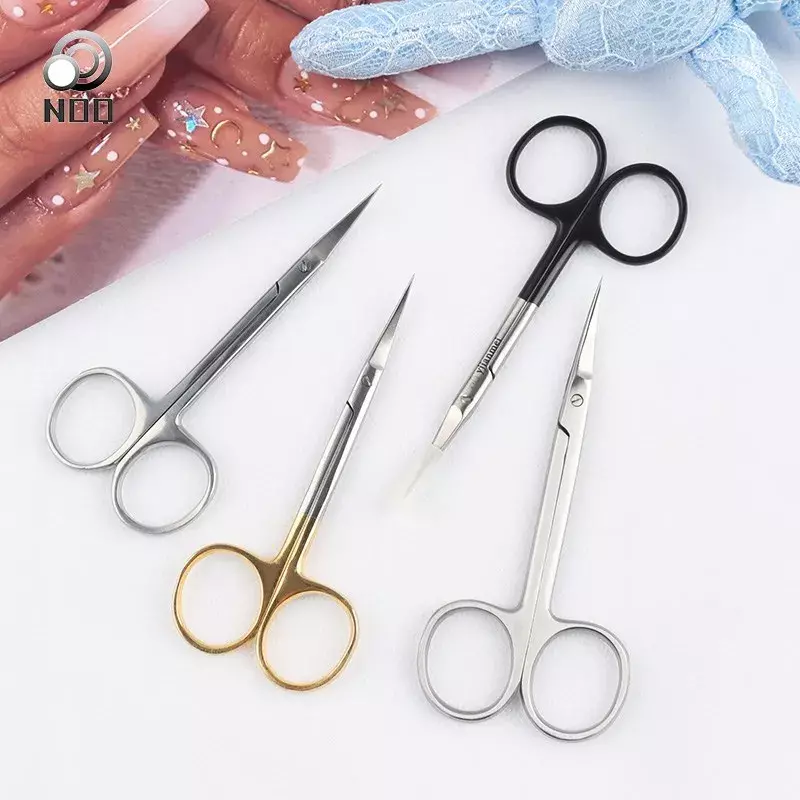 Rosyjskie nożyczki do Manicure wygięta końcówka nożyczki profesjonalne ze stalowymi ćwiekami martwa skóra Remover Nail Clipper Salon Nail Tools