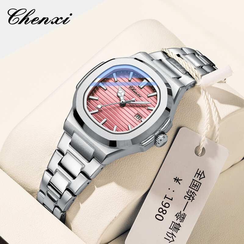 นาฬิกาข้อมือควอตซ์หรูแฟชั่นสำหรับผู้หญิง Chenxi นาฬิกาสตรี2023ผลิตภัณฑ์ใหม่
