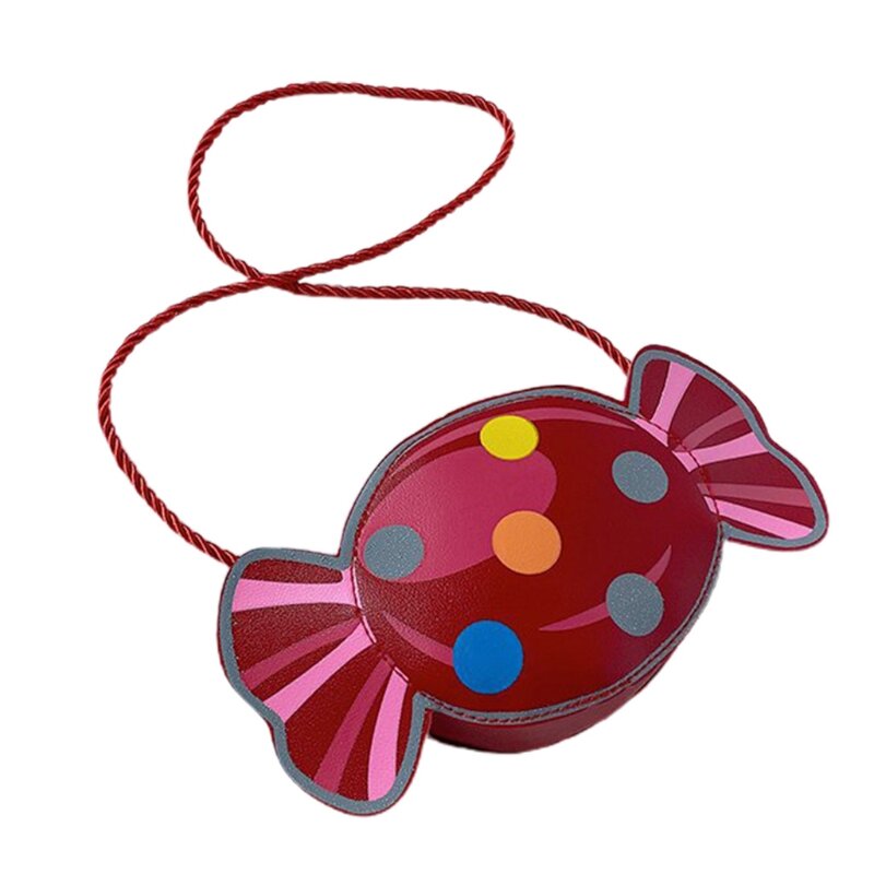 Sacos crossbody de doces coloridos para crianças couro pu mini bolsas de moedas bolsa mensageiro e74b
