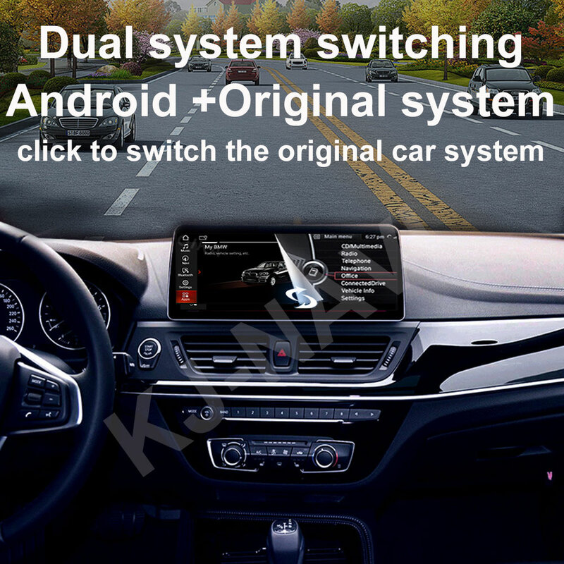 ID8 Android 12หน้าจอสัมผัสสำหรับ BMW X1 X2 F48 F49 2016-2020อุปกรณ์เสริมรถยนต์มัลติมีเดีย Carplay จอภาพ Speacker ผู้เล่น