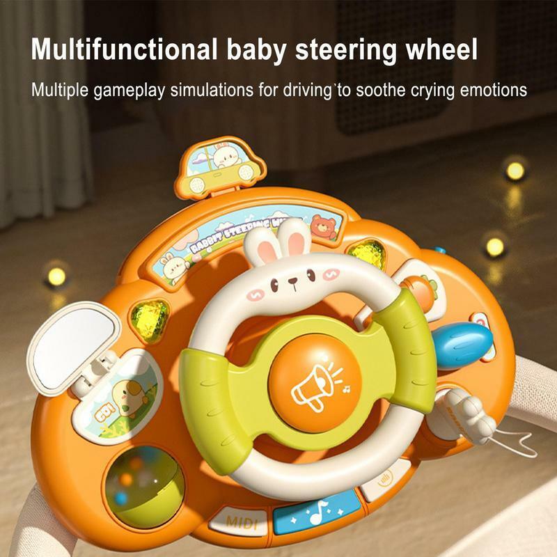 Divertente simulazione del giocattolo del volante che guida il giocattolo con la luce e la musica giocattoli per auto per bambini giocattoli educativi del volante per le ragazze dei ragazzi