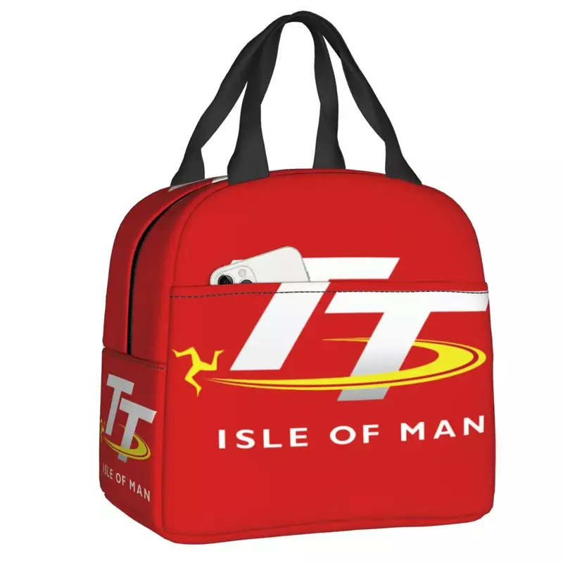 Isle Of Man TT Races tas makan siang untuk sekolah tahan air makanan terisolasi kotak makan siang termal tas Tote anak-anak wanita