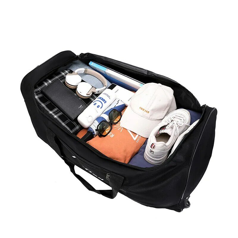 Große Kapazität Trolley-Taschen mit Rädern faltbares Gepäck Rollt asche Reisekoffer wasserdichte Handtasche Roll gepäck