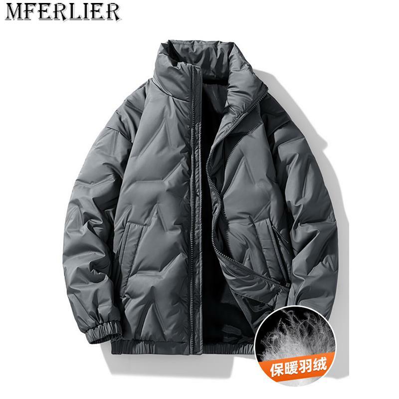 Inverno Trend uomo bello Versatile colletto in piedi piumino Plus Size cappotto caldo resistente al freddo 140kg 8xl giacca invernale da uomo