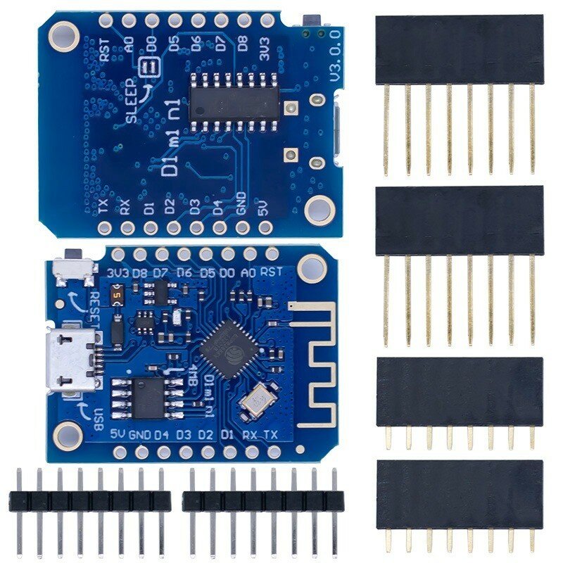 D1 Mini ESP8266 ESP-12 CH340G V2 USB WeMos D1 Mini Placa de desarrollo WIFI D1 Mini NodeMCU Lua IOT Board 3,3 V con pines