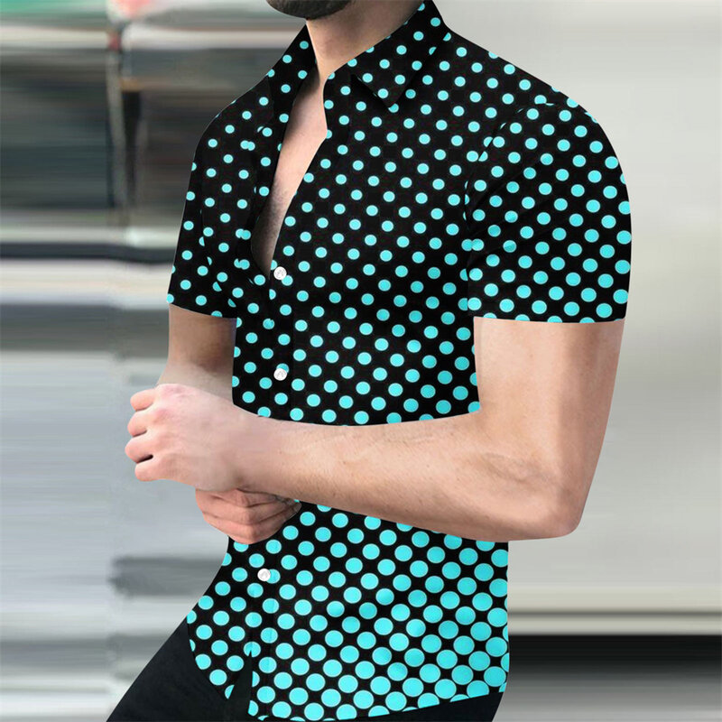 Camisa hawaiana de manga corta para hombre, camisa informal con estampado Digital, ideal para vacaciones, novedad de verano, 2023