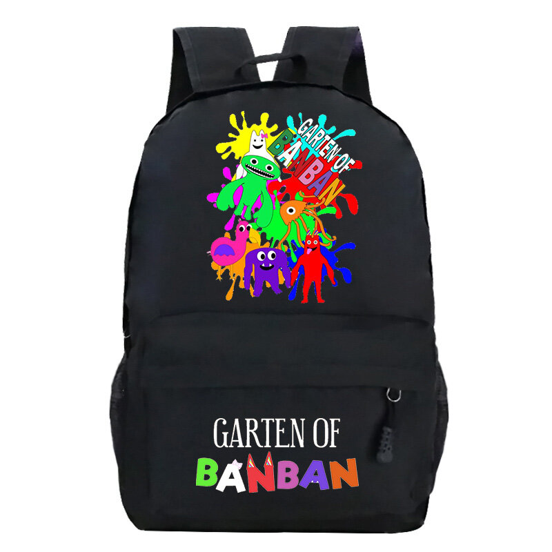 Cartoon Garten Of BanBan Print School Bag Nylon Lightweight Backpack for Boys Boys Large Capacity Backpack Women Travel Bookbags