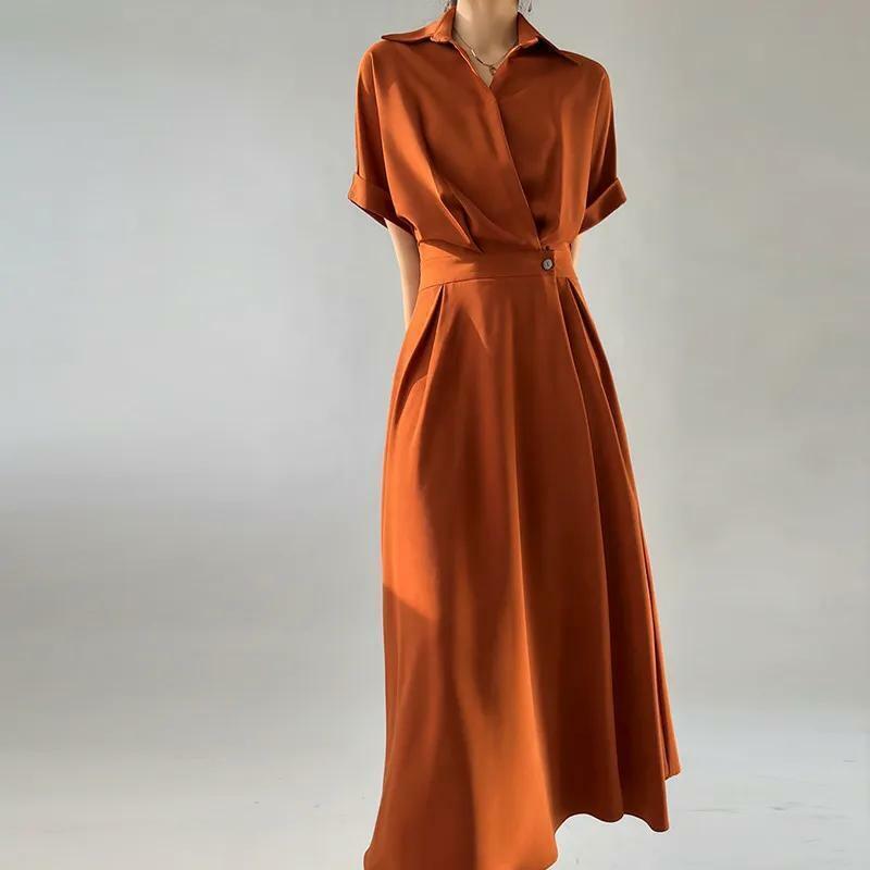 Высококачественное дизайнерское французское нишевое платье для женщин на весну/лето новая Корейская версия стройнящая длинная юбка