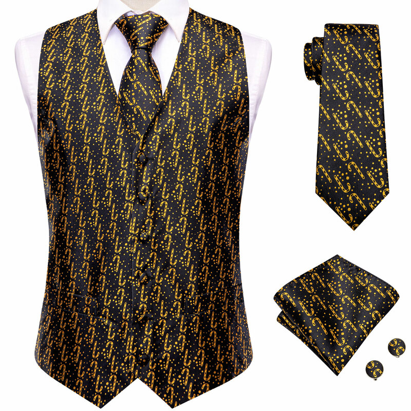 Jedwabna kamizelka męska krawat biznesowa elegancka sukienka elegancka z bezrękawnik 4 szt. Chusteczka z Paisley