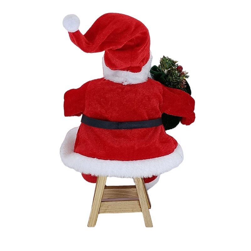 Figurine Babbo Natale seduto da 14 pollici Decorazioni figure Natale Appese Ornamenti per l'albero Natale Babbo per