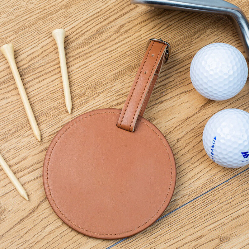 Golf Tee Holder Organizer Pu Leather Golf Tee Storage Bag 5 Tee Holes Hanging Belt For Men Women Blue Black Golf Accessories