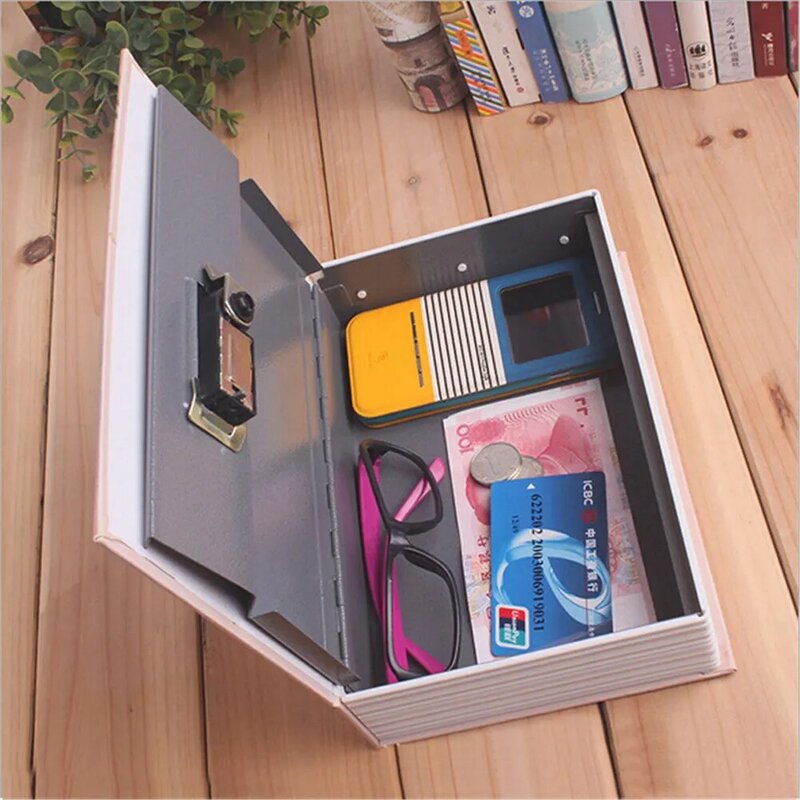Kotak penyimpanan Mini aman untuk kunci uang tunai perhiasan kode kata sandi gembok keamanan kotak rahasia dekorasi buku palsu untuk rumah kantor