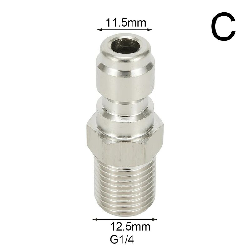 1pcs 1/4 Quick Connector High Pressure Cleaning Machine Connector Pressure Washer Coupling For Garden Joints Replacement Parts