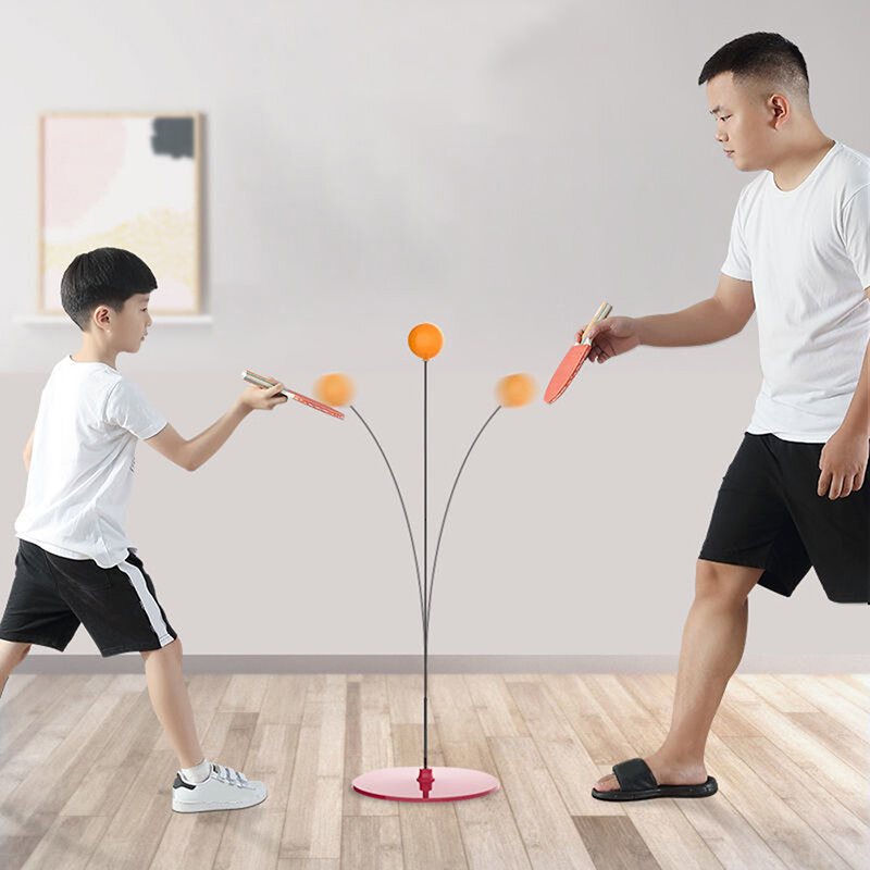 1Set Table Tennis Training Device Table Tennis Set Portable Parent-child Entertainment Fitness Training Home Eyesight Workout