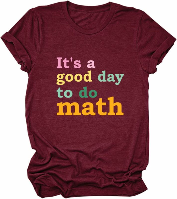 教師のための女性の数学のTシャツ,インスピレーションを与えるグラフィックのTシャツ,教育のトップス,数学のTシャツに最適