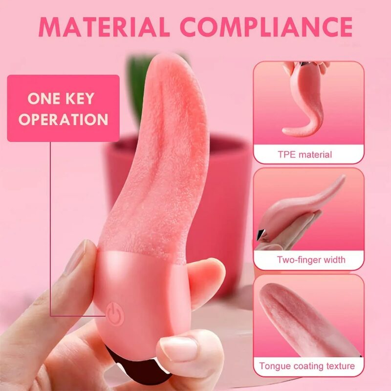 여성용 강력한 10 가지 모드 히팅 혀 핥기 진동기, 미니 섹스 토이, 클리트 자극기, 젖꼭지 자위기, 커플 제품