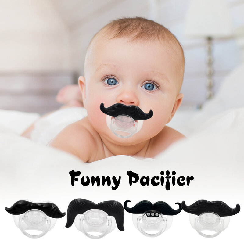 เด็กทารกตลก Pacifier น่ารักพกพาได้ Pacifiers ตลกเคราน่ารัก Kissable หนวด Pacifier สำหรับทารกและเด็กวัยหัดเดิน Unisex