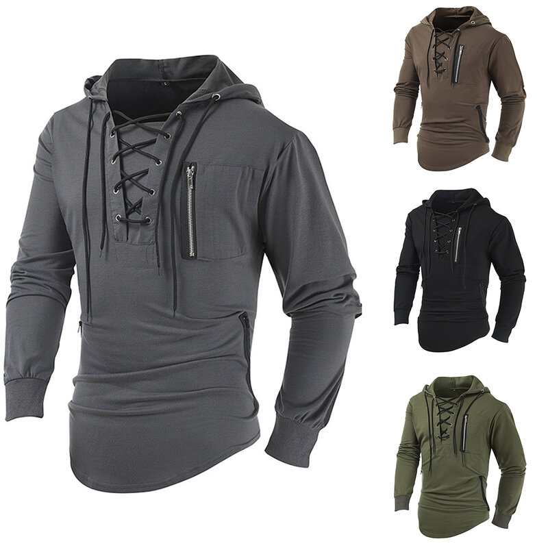 Sweatshirt Mens Shirt Top Casual Vintage Comfortable Winter Fall Full Sleeve Gym Hooded Hoodies Long Sleeve Comfy
