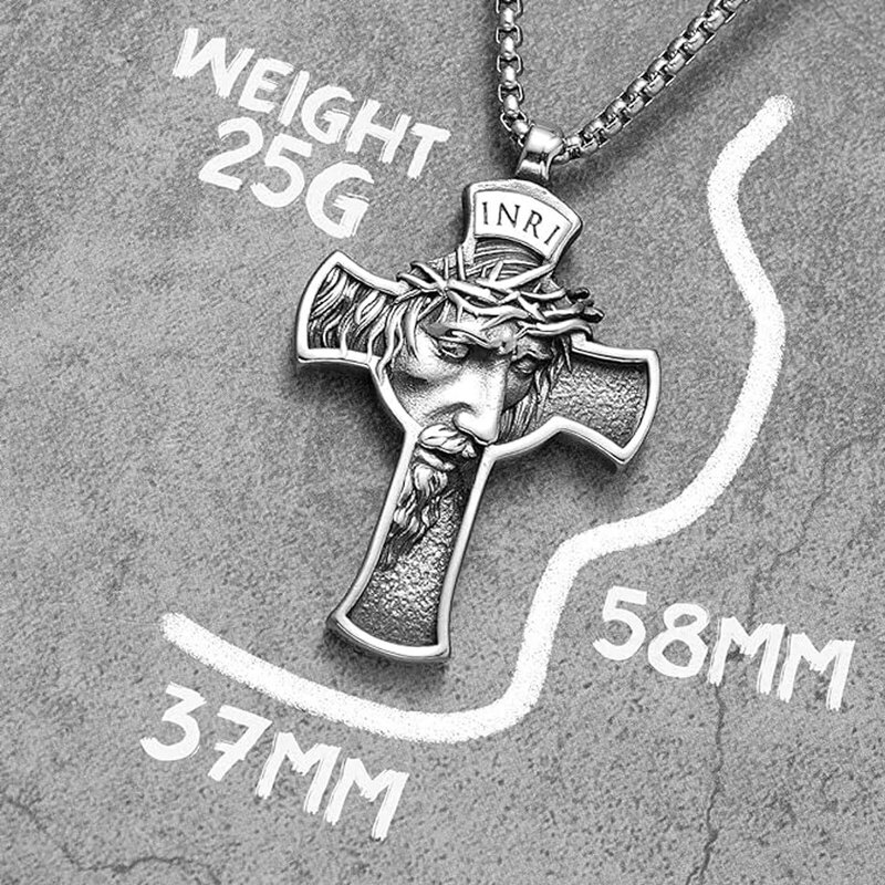 Cross necklace for men, stainless steel jewelry for women, fashionable punk jewelry, creative holiday gifts