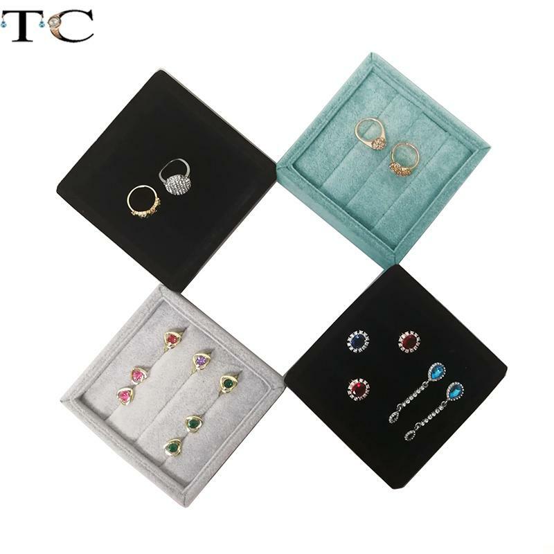 Ring Tray Velvet Linen Rings Holder Rings Organizer Jewelry Display Small Tray for Personal Jewellry