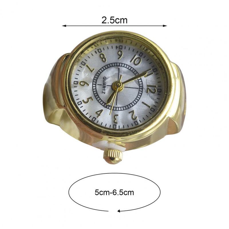 Vintage Punk Finger Watch for Women Mini Alloy Watches Couple Rings Jewelry Clock Retro Roman Quartz Watch Ring Women Girls