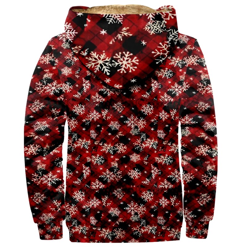 Men's Zipper Hoodies Christmas 2023 Merch Long Sleeve Sweatshirt Graphic Prints Jacket Women Winter Coat Funny Clothes