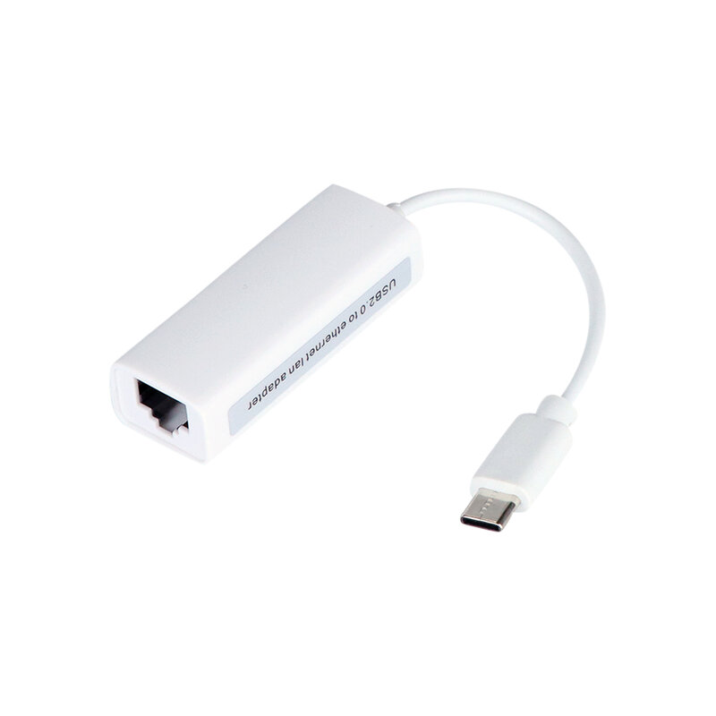 Nowy Adapter sieciowy USB 2.0 typu C Ethernet do 10/100 RJ45 przewodowy kabel internetowy do systemu Macbook Windows