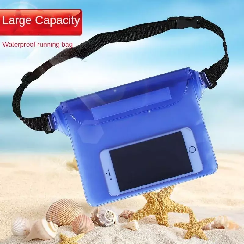 Nowa wodoodporna przezroczysta talia zaplombowana etui na telefon do nurkowania plażowego do pływania na świeżym powietrzu sportowe saszetka dla męskie torby na ramię