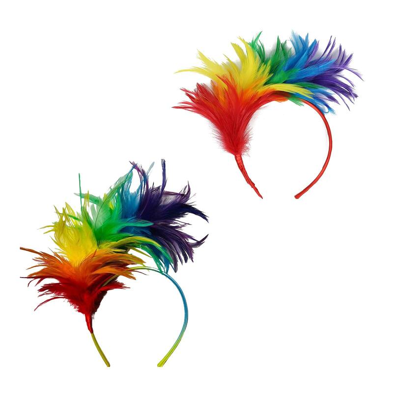 フェスティバルやパーティーのためのスタイリッシュな自由奔放に生きる羽毛のヘアバンド、ヘッドピース