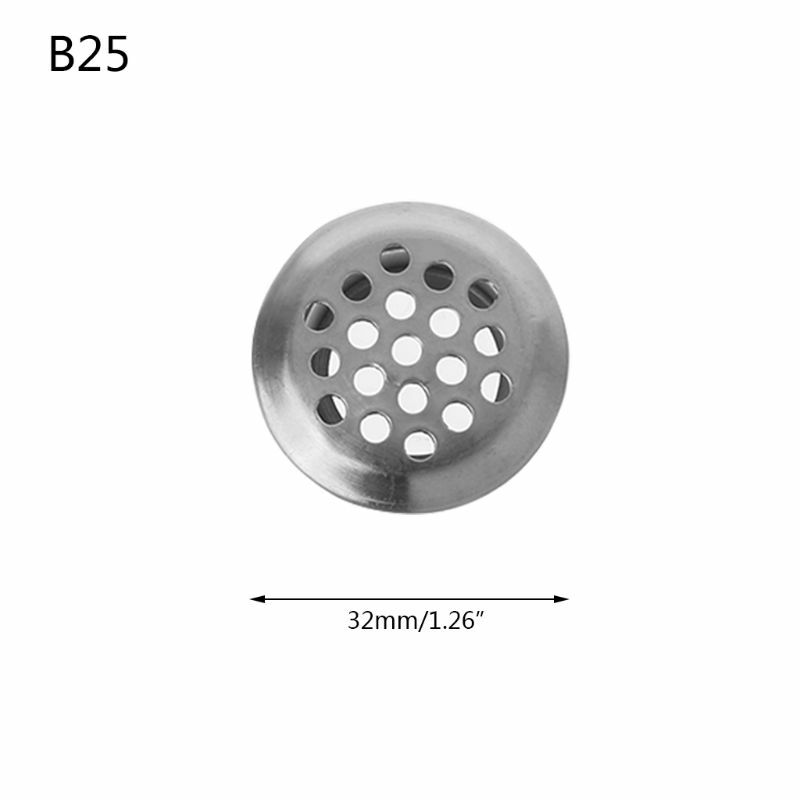 Y1UB Stainless Steel Air Vent Hole Ventilation Louver Round Shaped Venting Mesh Holes