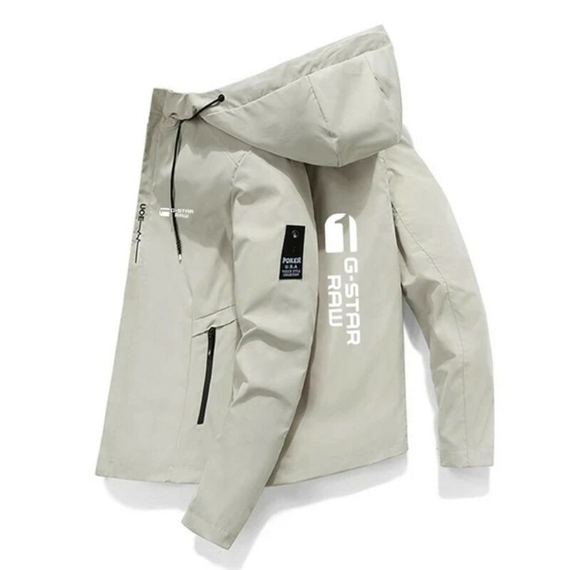 Hooded Jacket for Men 2023 Bomber Jacket Men's Windbreakers Zipper Coats Spring Autumn Slim Cargo Jackets Male Casual Sportswear