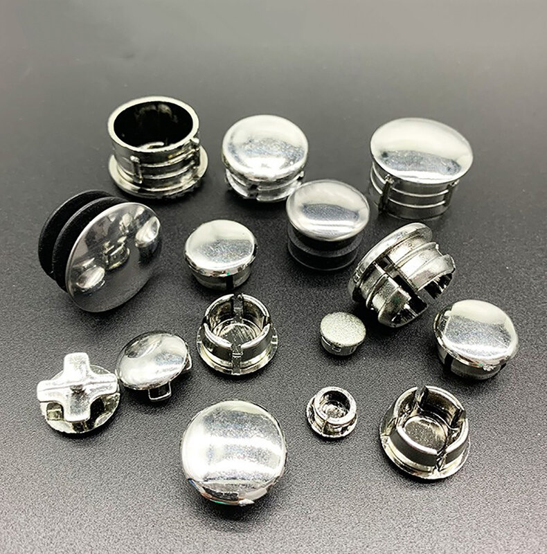Round Stainless Steel Pipe Caps 20mm 22mm 25mm Protection Gasket Dust Seal End Cover Caps For Pipe Bolt Furniture