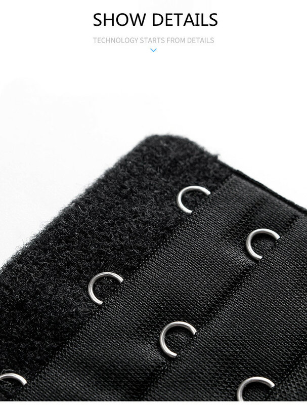 Conjunto de extensão de sutiã preto e branco para as mulheres, 2 ganchos, 2 linhas, fivela de cinto ajustável, fivela acessórios, diy, 10 pcs/lot