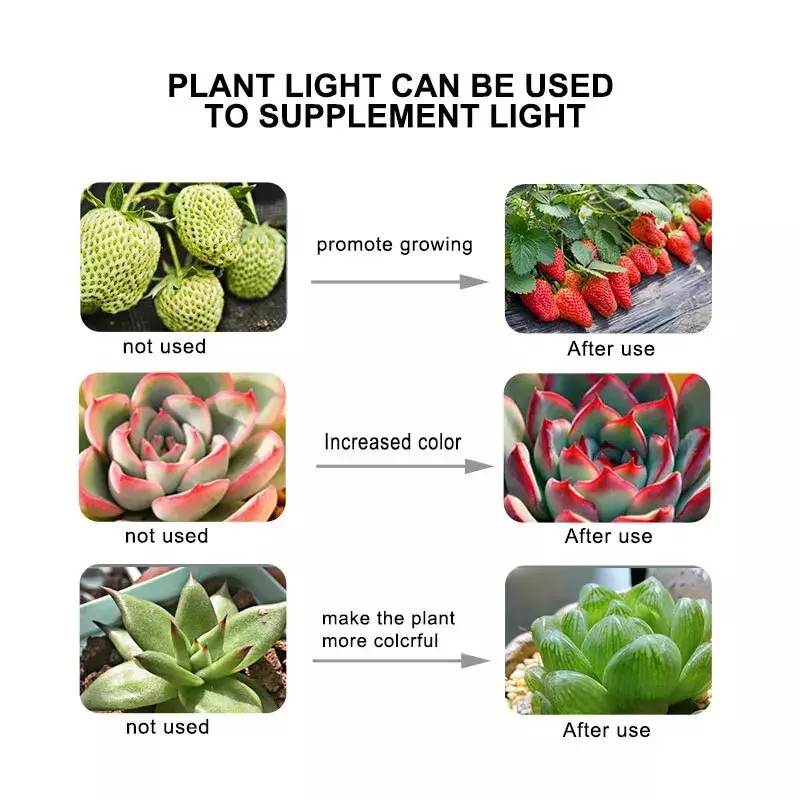 Luz de cultivo de plantas de espectro completo, lámparas Phyto, Bombilla de cultivo para crecimiento hidropónico de invernadero, E27, 60LED, 220V