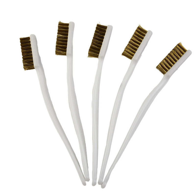 Supplies Useful Practical Durable Brass Wire Brush 17.5*1.2*2cm 5PCS Cleaning For Industrial Devices Polishing Parts