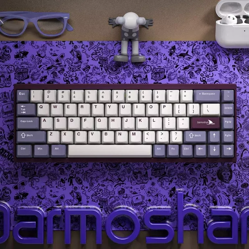 Darmoshark KT68Z interruttore magnetico tastiera meccanica Gamer tastiera cablata RGB Blacklit Hot Swap Gaming tastiere personalizzate regalo