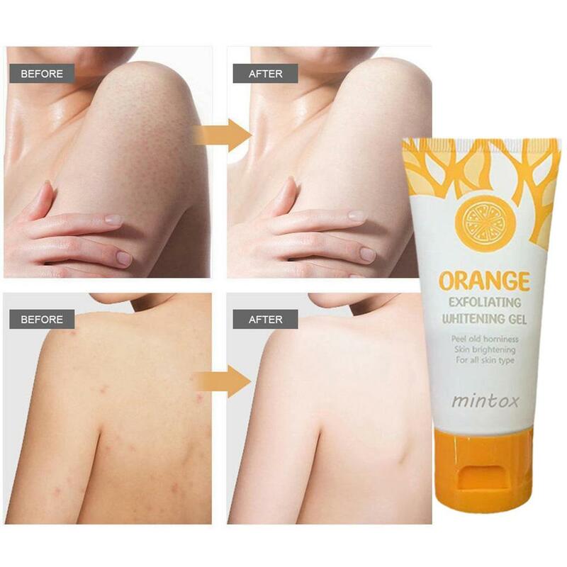 1/2/3/5 Stuks Oranje Body Scrub Crème Exfoliërende Gel Gezichts Whitening Body Scrub Huid Reiniging Hydraterende Exfoliërende