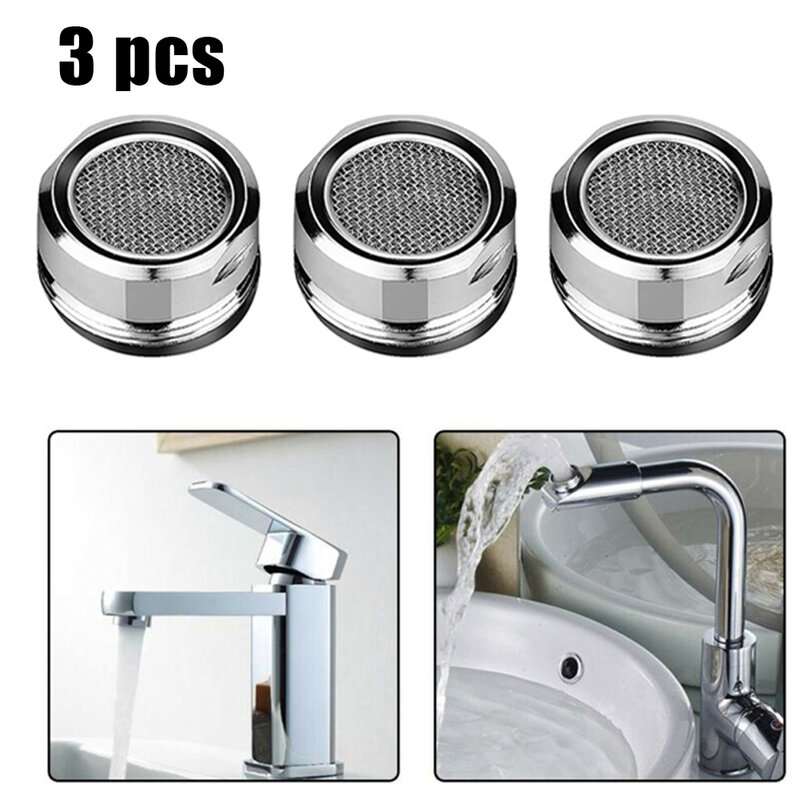 3 buah keran penghemat air kuningan Aerator filter dapat diganti nosel campuran 24mm benang keran kamar mandi bagian kamar mandi bubbler