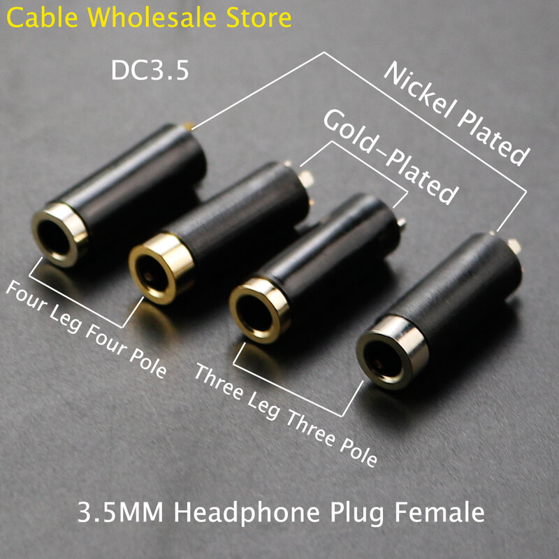 3.5MM Headphone Plug Feminino Socket DC3.5 Apple Cabo Adaptador Conexão Jack 3.5mm Stereo Headphone Áudio E Vídeo Soquete Plug