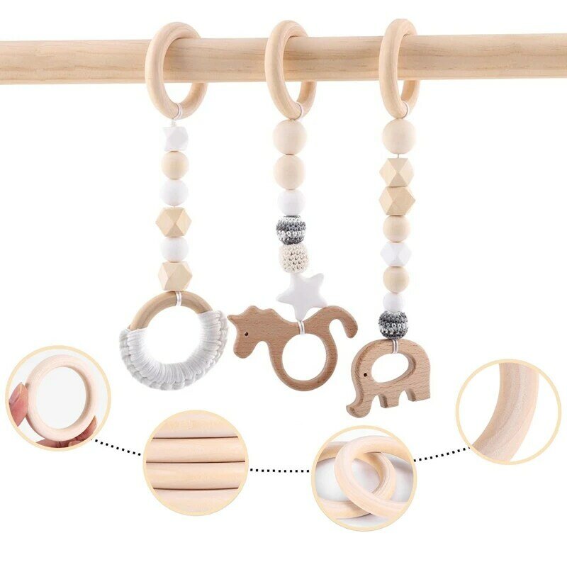 NEW-25 Pcs Natural Wood Rings 70Mm Unfinished Macrame Wooden Ring Wood Circles For DIY Craft Ring Pendant Jewelry Making