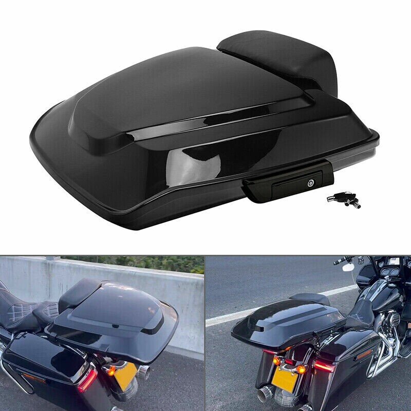 Motorcycle Razor Pack Trunk with Latch Backrest For Harley Tour Pak Touring Street Glide Electra Glide 2014-2022 2019 2021 2018