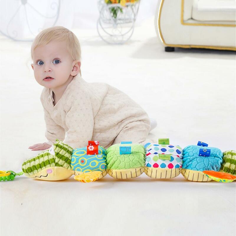 Baby Infant Sensory Stuffed Animal Toys With Rattle Crocodile-doll Soothe Tummy Time Toys For Newborn Boys Girls free shiping
