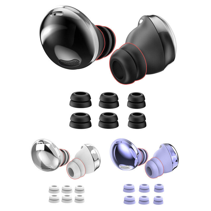 3 Pair Silicone Ear Tips for Samsung Galaxy Buds Pro TWS Earphone Anti-slip Earbuds Pads for Galaxy Buds pro